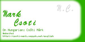 mark csoti business card