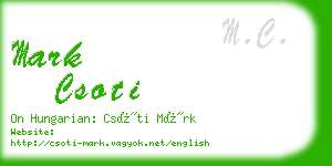 mark csoti business card